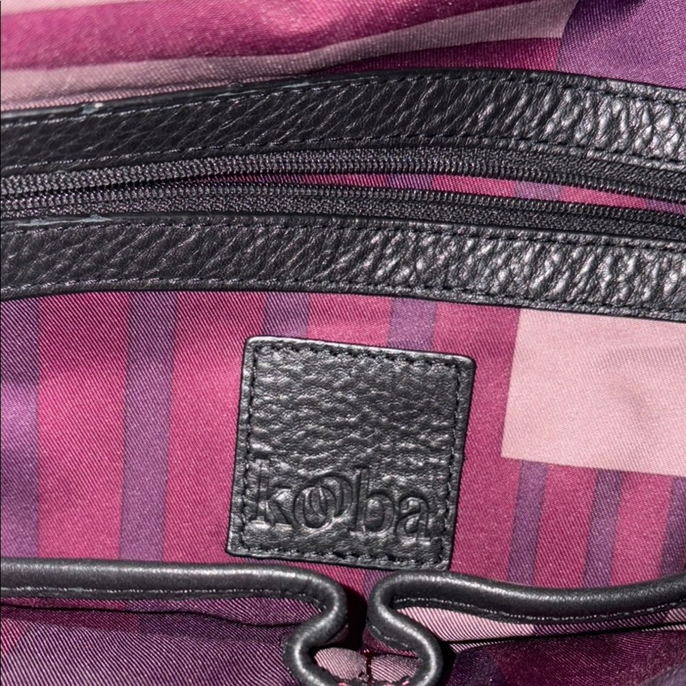 Kooba Elegant Black Leather Handbag with the long strap and magnetic closure - Picture 7 of 15